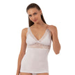 Women’s Lace Trim Cotton Modal Camisole with V-Neck and Wide Straps