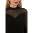 Women’s Long Sleeve Mesh Top with Polka Dot Detail