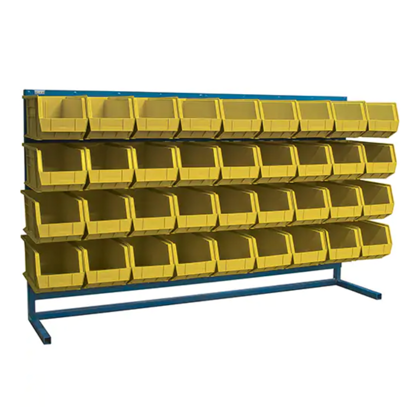 Louvered Rack with Bins, 36 Bins, 72
