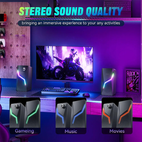 LDAS Computer Speakers for Desktop Monitor, USB/USB-C Powered PC Speakers