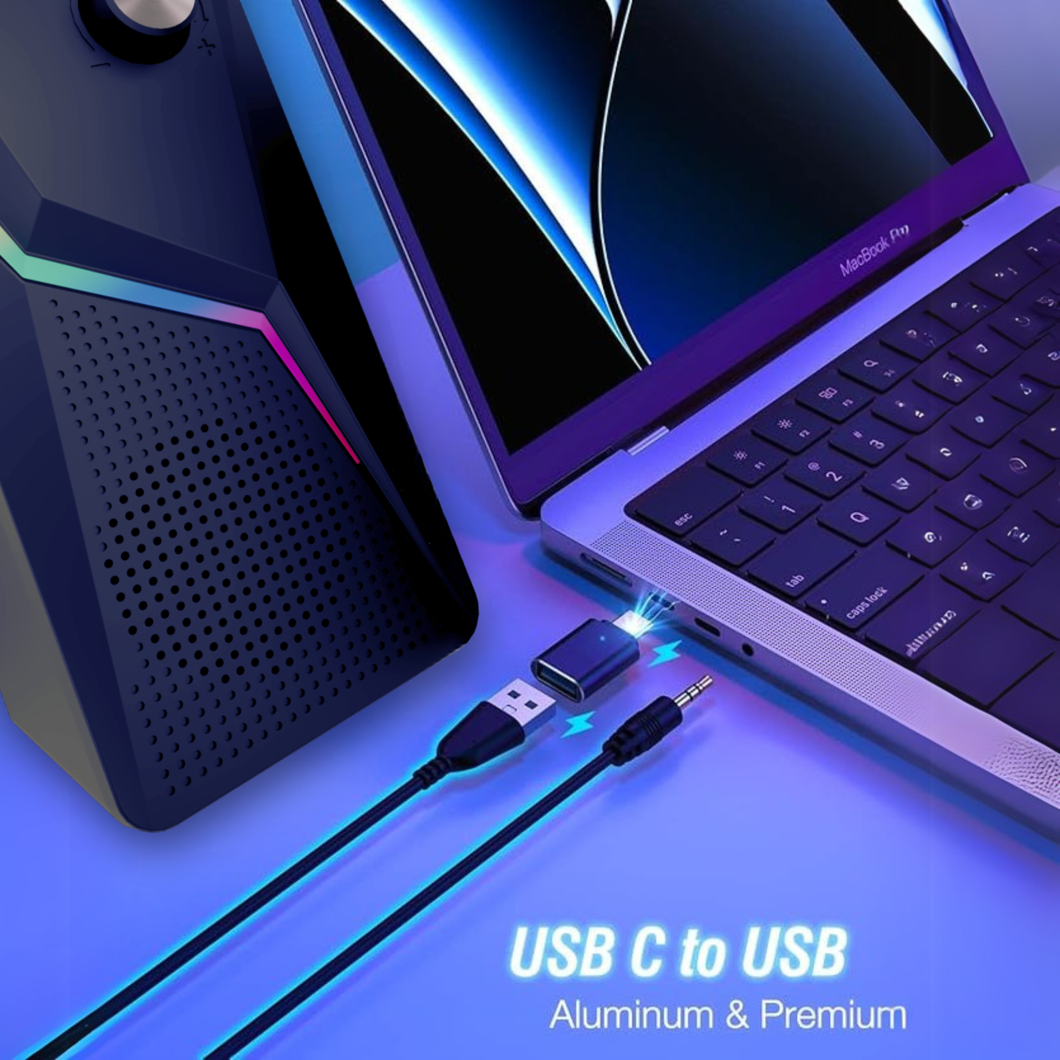 LDAS Computer Speakers for Desktop Monitor, USB/USB-C Powered PC Speakers