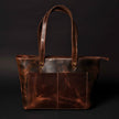 Classic Black Leather Tote Bag