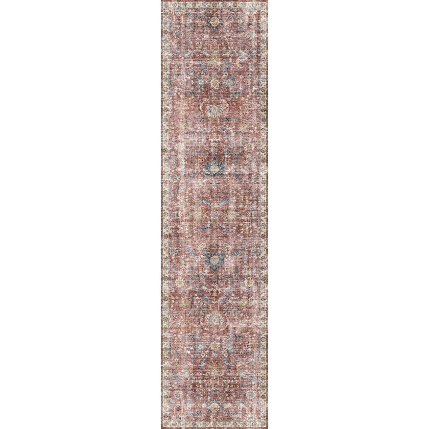 Jasper Rose Taupe Red Rug