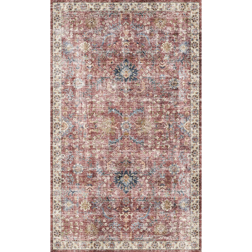 Jasper Rose Taupe Red Rug