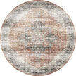 Echo Burnt Orange Black Pink Rug