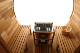 Blisspod | Prague | Canadian Red Cedar Outdoor Steam Barell Sauna | Full Glass Back | 70.87