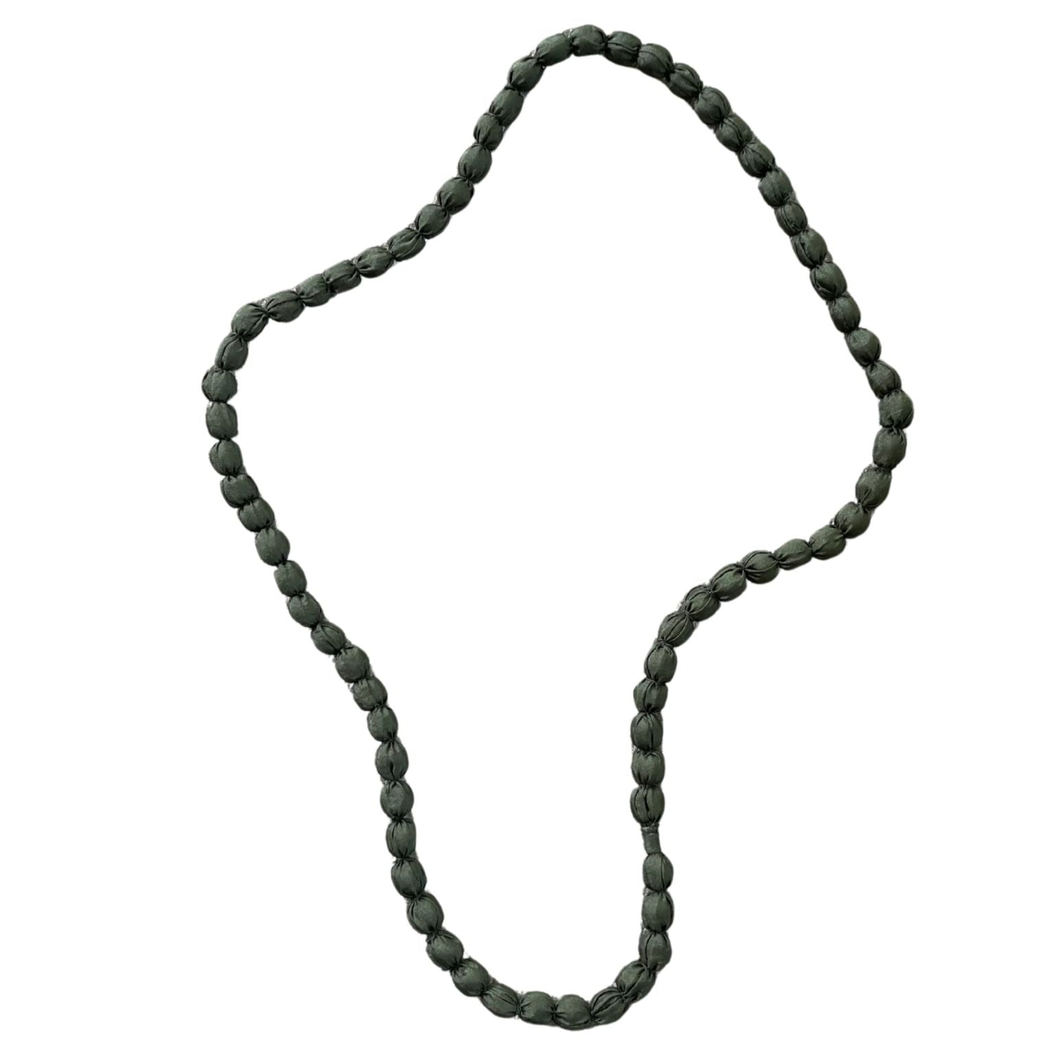 Fabric Wrapped Ball Necklace