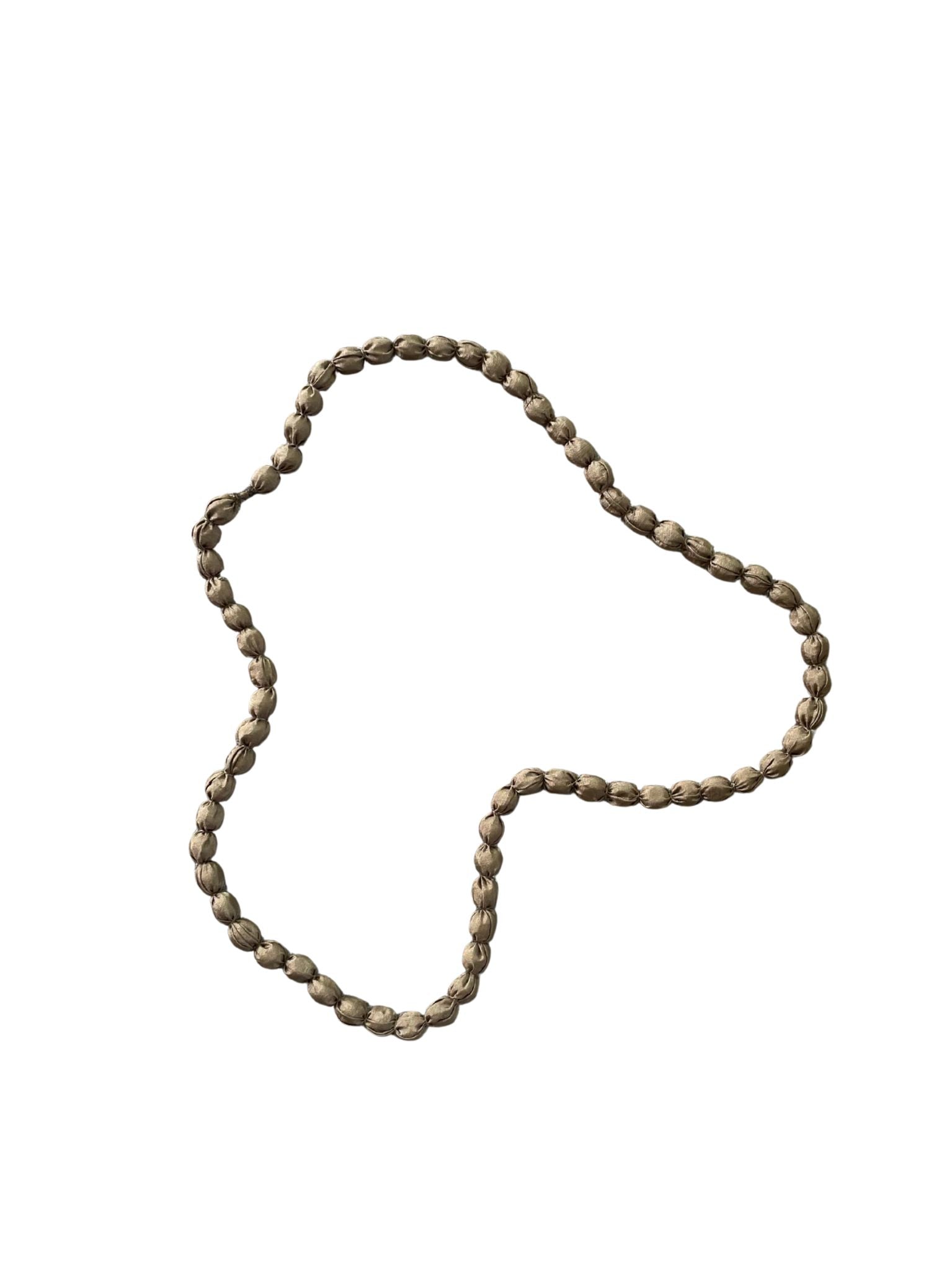 Fabric Wrapped Ball Necklace
