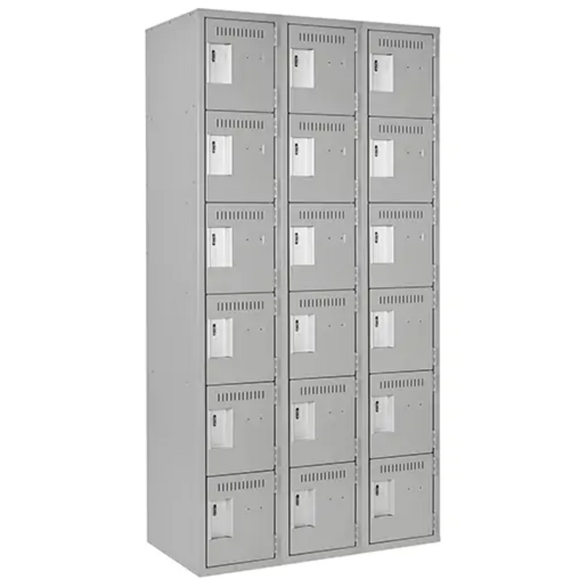 Clean Line™ Lockerettes, 6 -tier, Bank of 3, 36