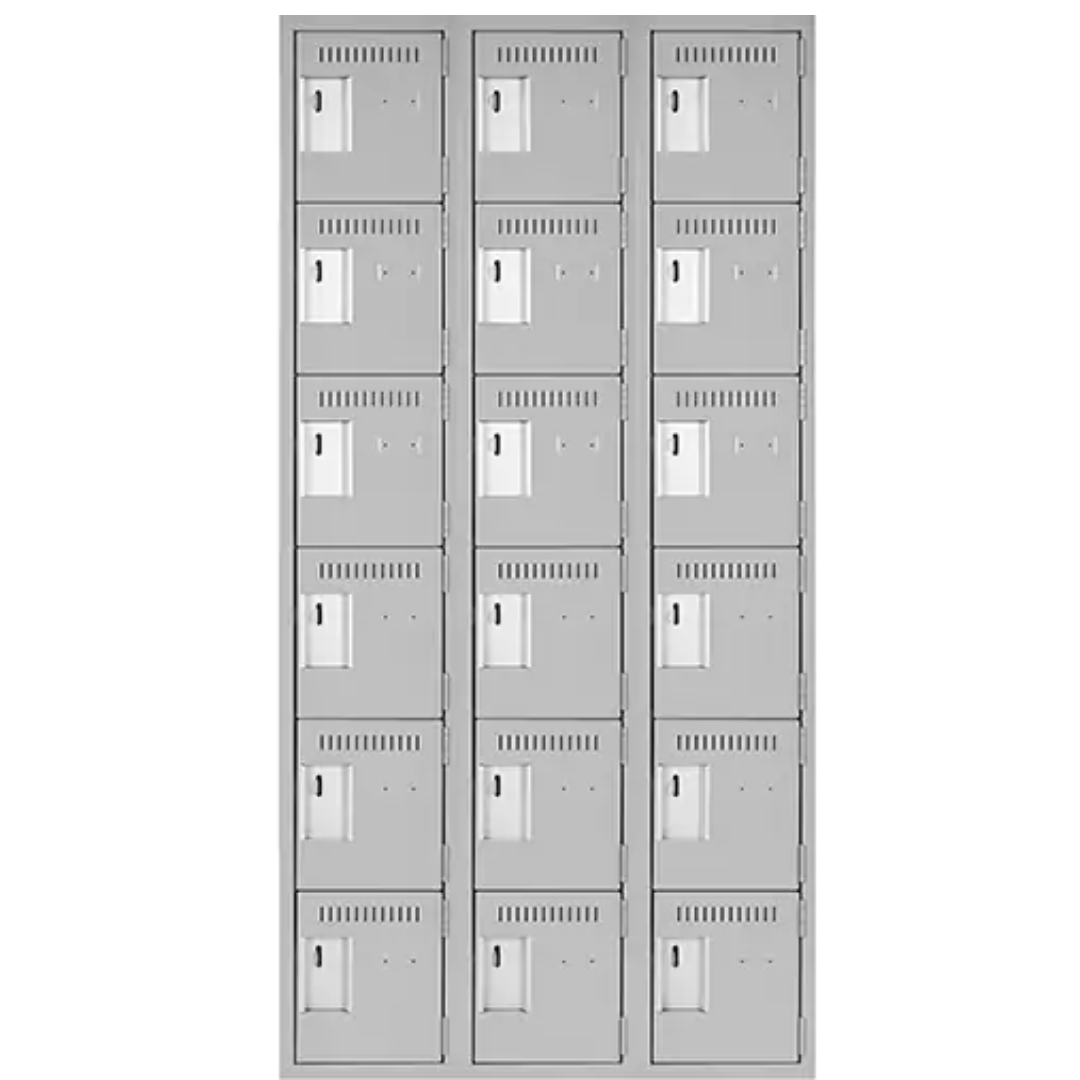 Clean Line™ Lockerettes, 6 -tier, Bank of 3, 36