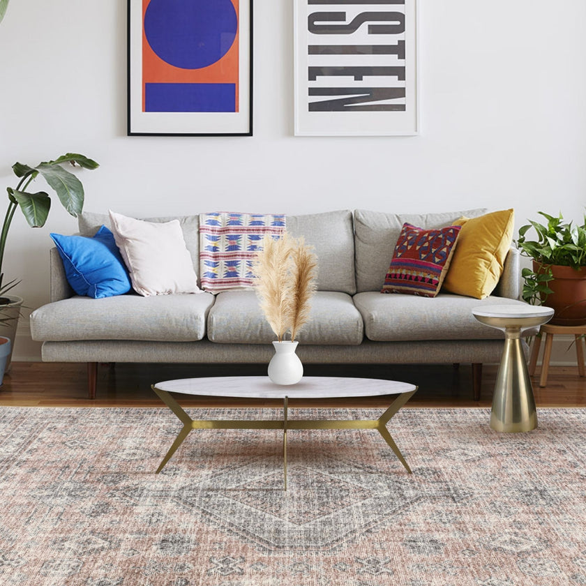 Byla Brass & Marble Side Table
