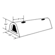 Extruded Rubber Dock Fenders, Rubber, 4-1/2