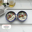 Zait & Zaatar Ceramic Dish Set with Lids 23×10×10 cm – Olive Oil & Zaatar Dipping Bowls