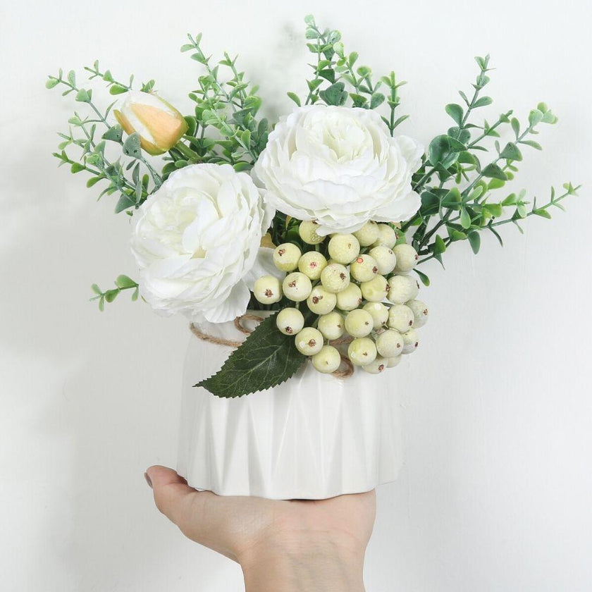 Aviva Artificial Potted Flower Bouquet 8''X8''