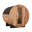 Blisspod | Prague | Canadian Red Cedar Outdoor Steam Barell Sauna | Full Glass Back | 70.87