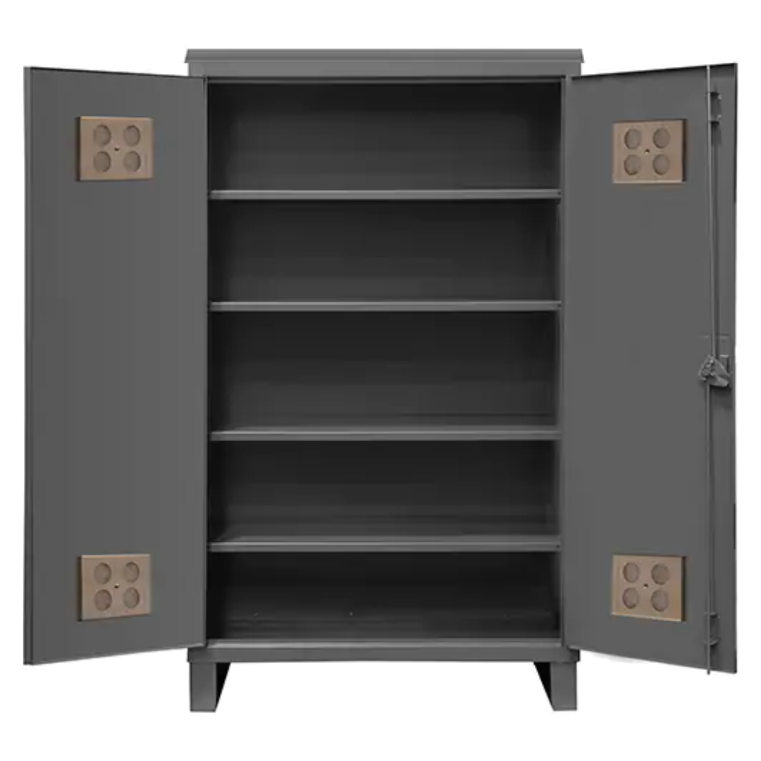 Heavy-Duty Outdoor Cabinet, Steel, 4 Shelves, 78