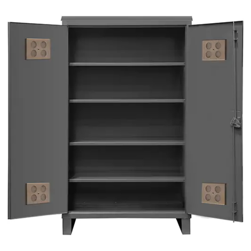 Heavy-Duty Outdoor Cabinet, Steel, 4 Shelves, 78