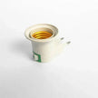E27 Lamp Holder Adapter – EU Plug Socket Converter, White