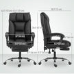 Alexis Executive Ergonomic Office Chair with Pet-Friendly Leather, Footrest and Swivel Recliner-Black