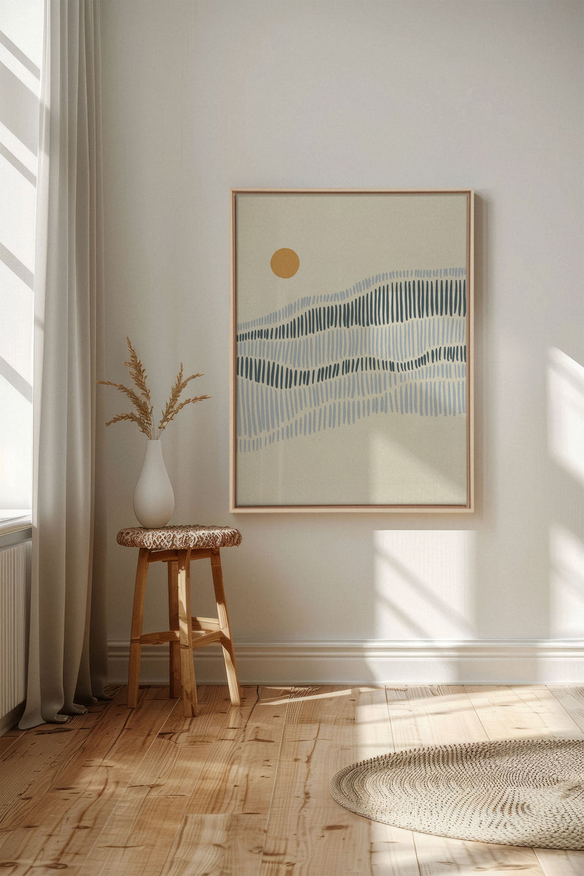 VAGUES, Oeuvre sur toile étirée