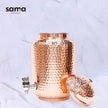 100% Pure Copper Full-Hammered Water Dispenser (Matka) 5000ML | Handcrafted Ayurvedic Copper | Sustainable, Leak-Proof & Healthy Hydration