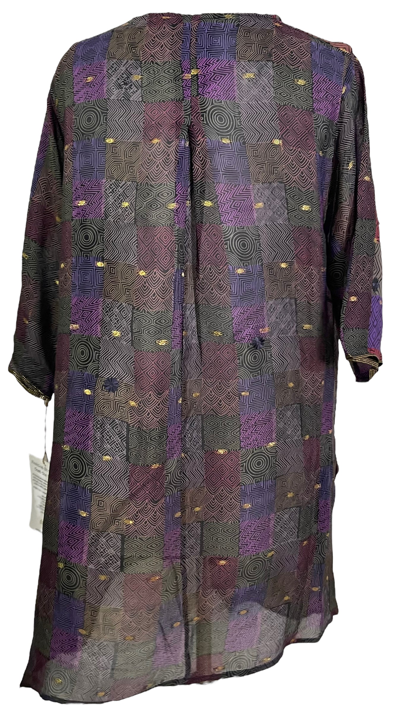 PRC6061 Avatar Pure Silk Self Pocket Tunic Dress