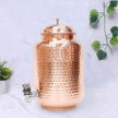 100% Pure Copper Full-Hammered Water Dispenser (Matka) 5000ML | Handcrafted Ayurvedic Copper | Sustainable, Leak-Proof & Healthy Hydration