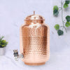 100% Pure Copper Full-Hammered Water Dispenser (Matka) 5000ML | Handcrafted Ayurvedic Copper | Sustainable, Leak-Proof & Healthy Hydration
