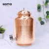 100% Pure Copper Full-Hammered Water Dispenser (Matka) 5000ML | Handcrafted Ayurvedic Copper | Sustainable, Leak-Proof & Healthy Hydration