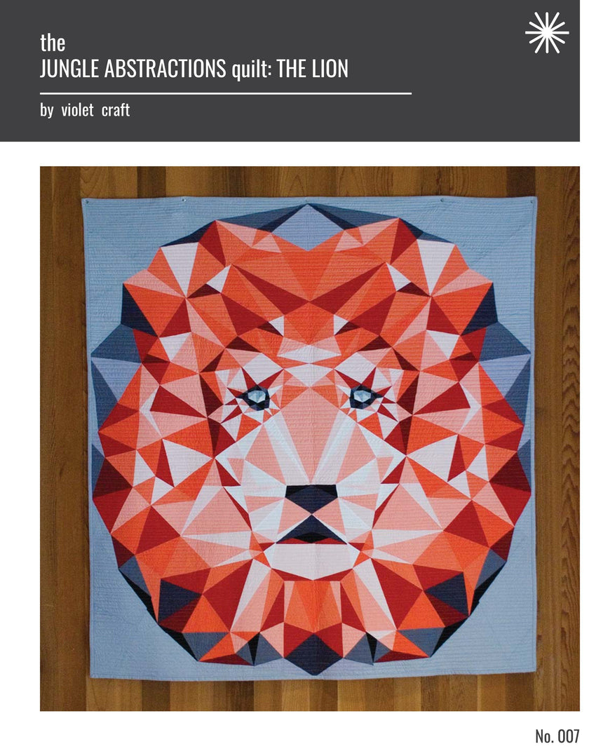 Violet Craft - The Jungle Abstractions Quilt: The Lion   Abstractions Quilt