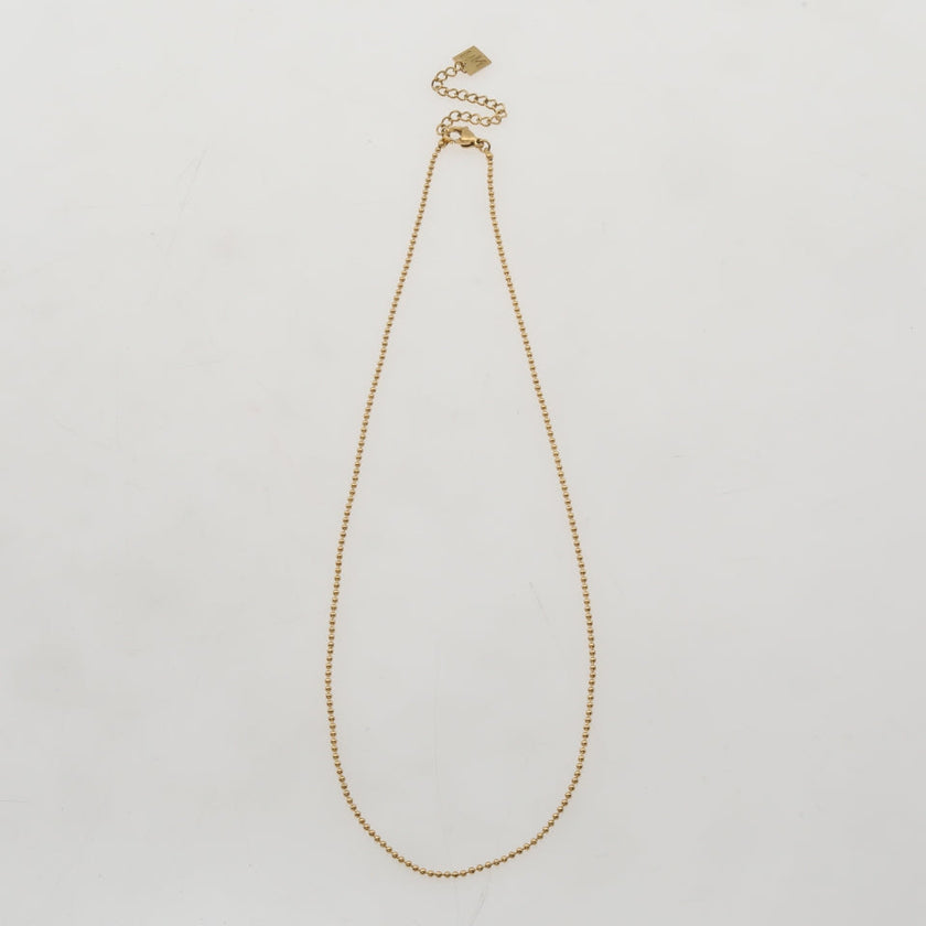 VEERA Dainty Beads-Chain Gold Necklace