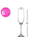 Champagne Glasses 8 Oz - LAV VENUE - Set of 6