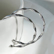 VERONA Wavy Twist Silver Hoop Earrings