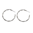 VERONA Wavy Twist Silver Hoop Earrings
