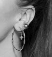 VERONA Wavy Twist Silver Hoop Earrings