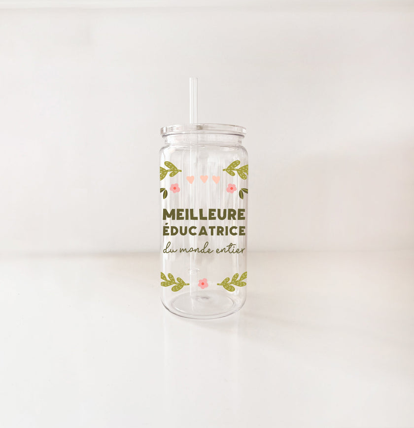 Verre en plastique 16oz - enseignante & éducatrice