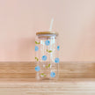 Verre boho - bleuets