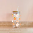 Verre boho - fleurs et agrumes