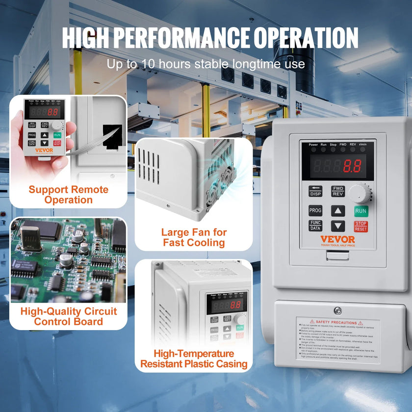 Variable Frequency Drive for AC Motor Speed Control (VFD) 5HP 4KW 220V-240V Input to 3 Phase 220V-240V Output