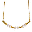 VILJA: Gilded Harmony Chain Necklace with Gold Beads and Freshwater Pearls