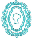 Vintasia Dies - oval frame with a lady