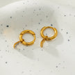 VIRTUOUS Gold: Mini Hoops with Zirconia Embedded Heart Charm