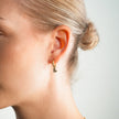 VIRTUOUS Gold: Mini Hoops with Zirconia Embedded Heart Charm