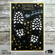 Visible Image Boot Prints Stencil - 6 x 6