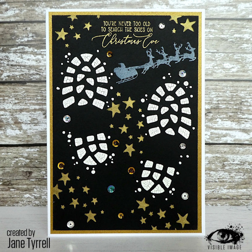 Visible Image Boot Prints Stencil - 6 x 6