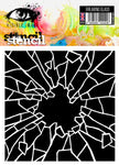 Visible Image Breaking Glass Stencil - 6 x 6