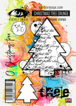 Visible Image Christmas Tree Grunge - A6 Stamp Set