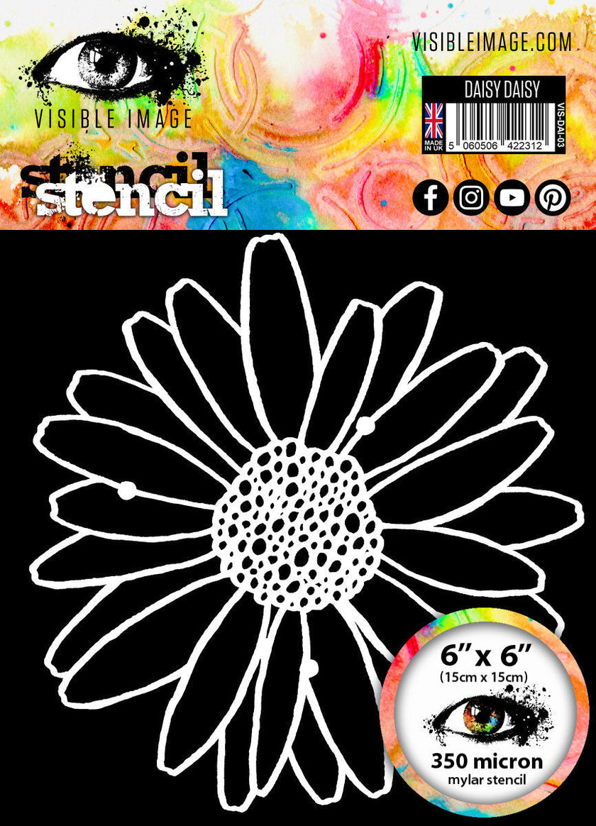 Visible Image Daisy Daisy Stencil - 6 x 6