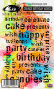 Visible Image Grunge Birthday Words - A6 Stamp Set