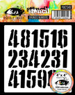 Visible Image Grunged Numbers Stencil - 4 x 4